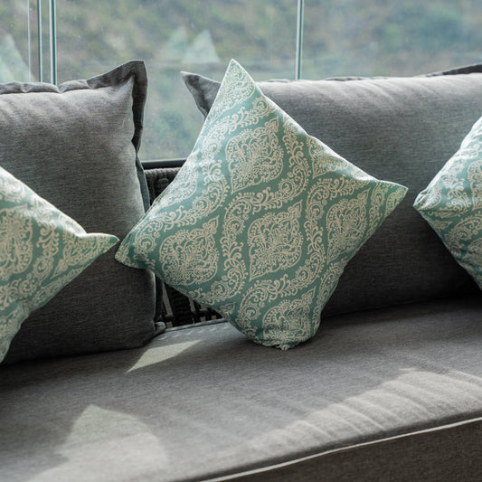 Funda de Cojín Rococó Celeste Casa Guapa