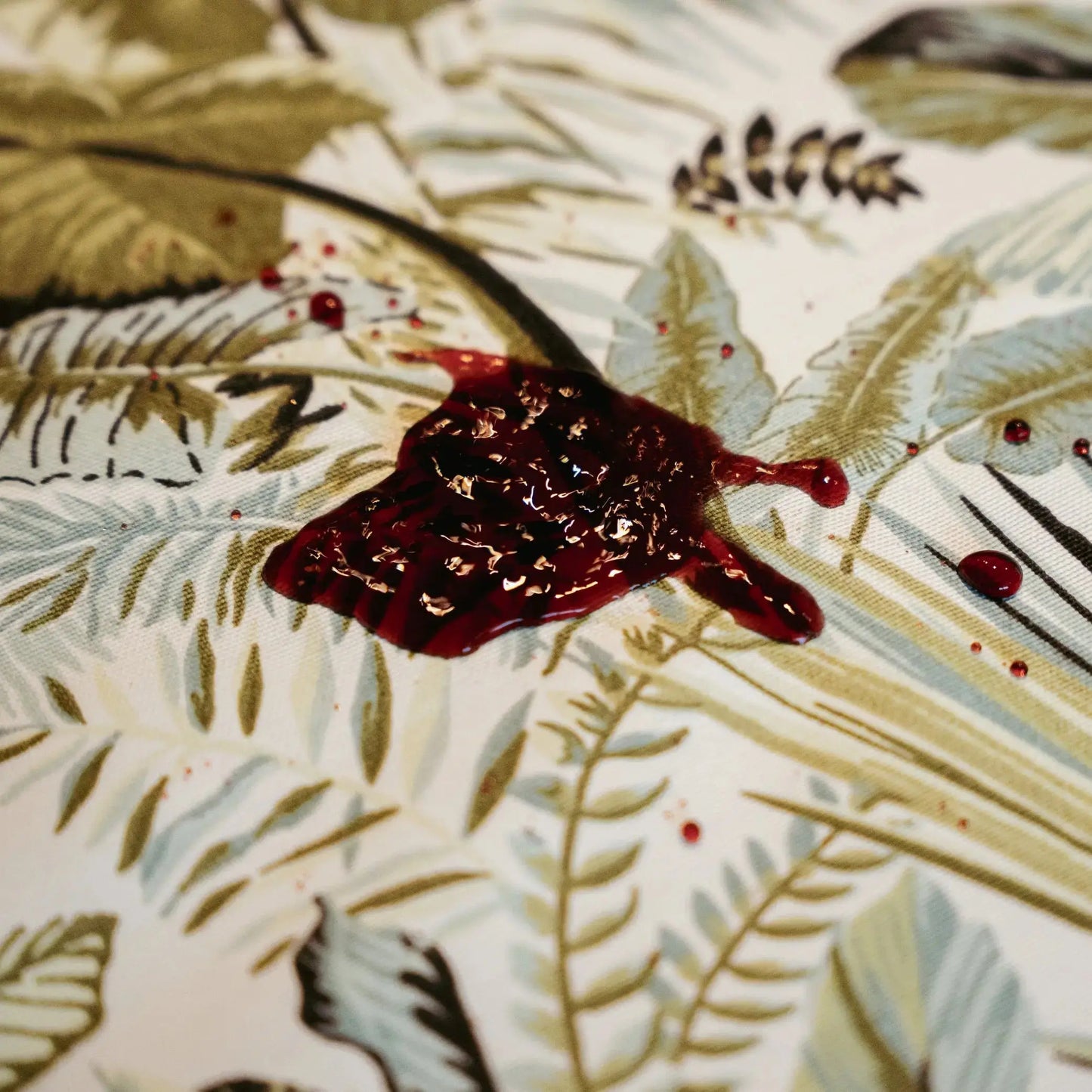 Set de Individuales Reversibles Hojas Verdes & Sicodélico Beige Casa Guapa