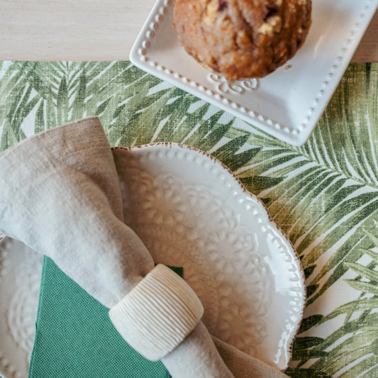 Set Individuales Reversibles Palmera Verde & Safari Rosado Casa Guapa