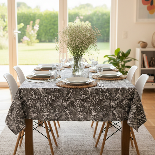 Mantel Palmera Negra | Antimanchas