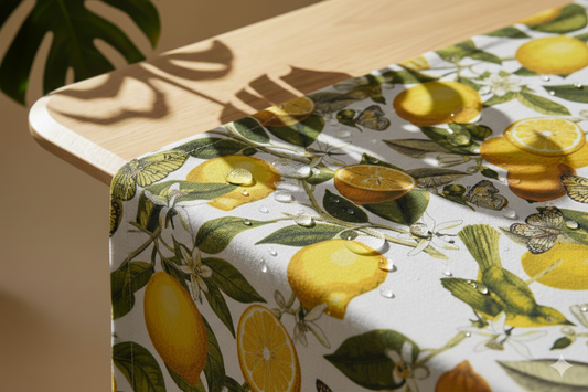 Caminito Reversible Limones & Palmera Verde