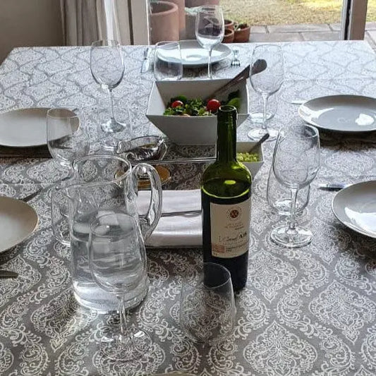 Mantel Rococó Gris | Antimanchas Casa Guapa