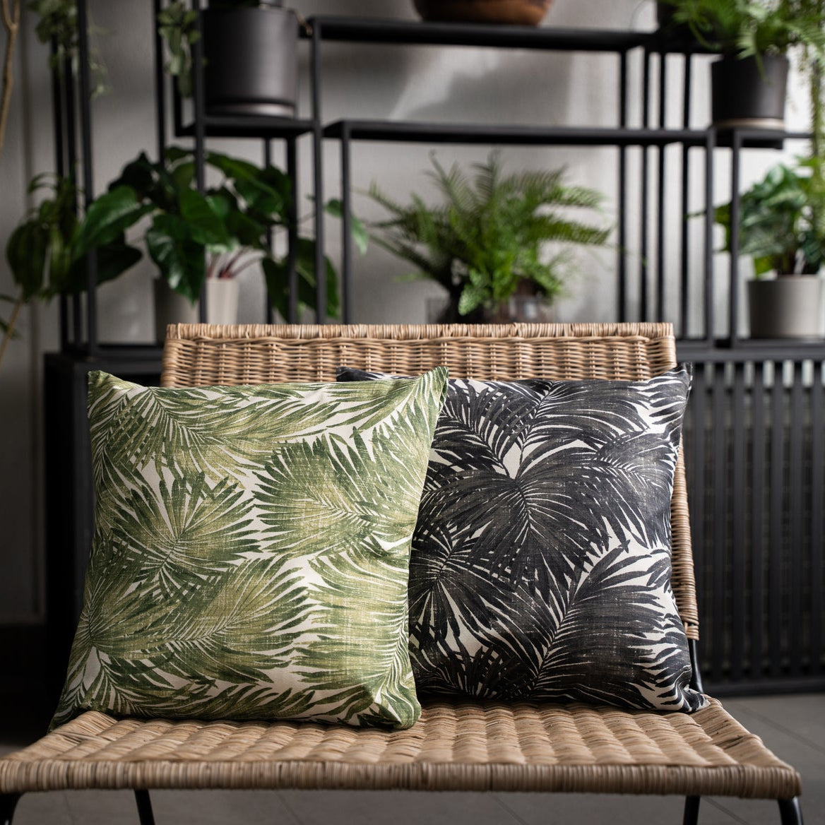 Funda de Cojín Palmera Verde
