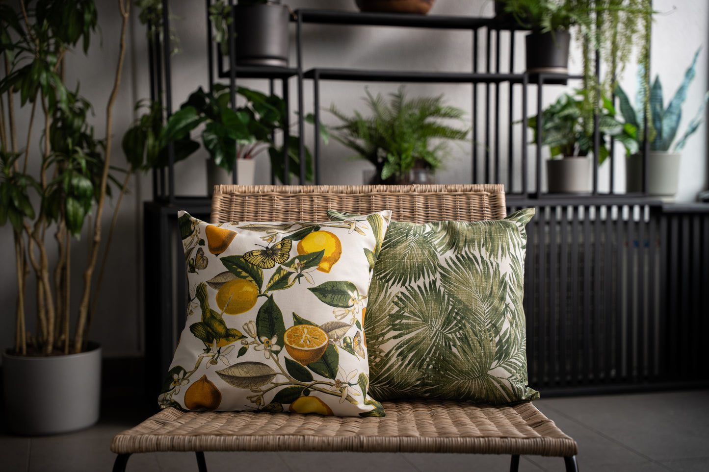 Funda de Cojín Palmera Verde