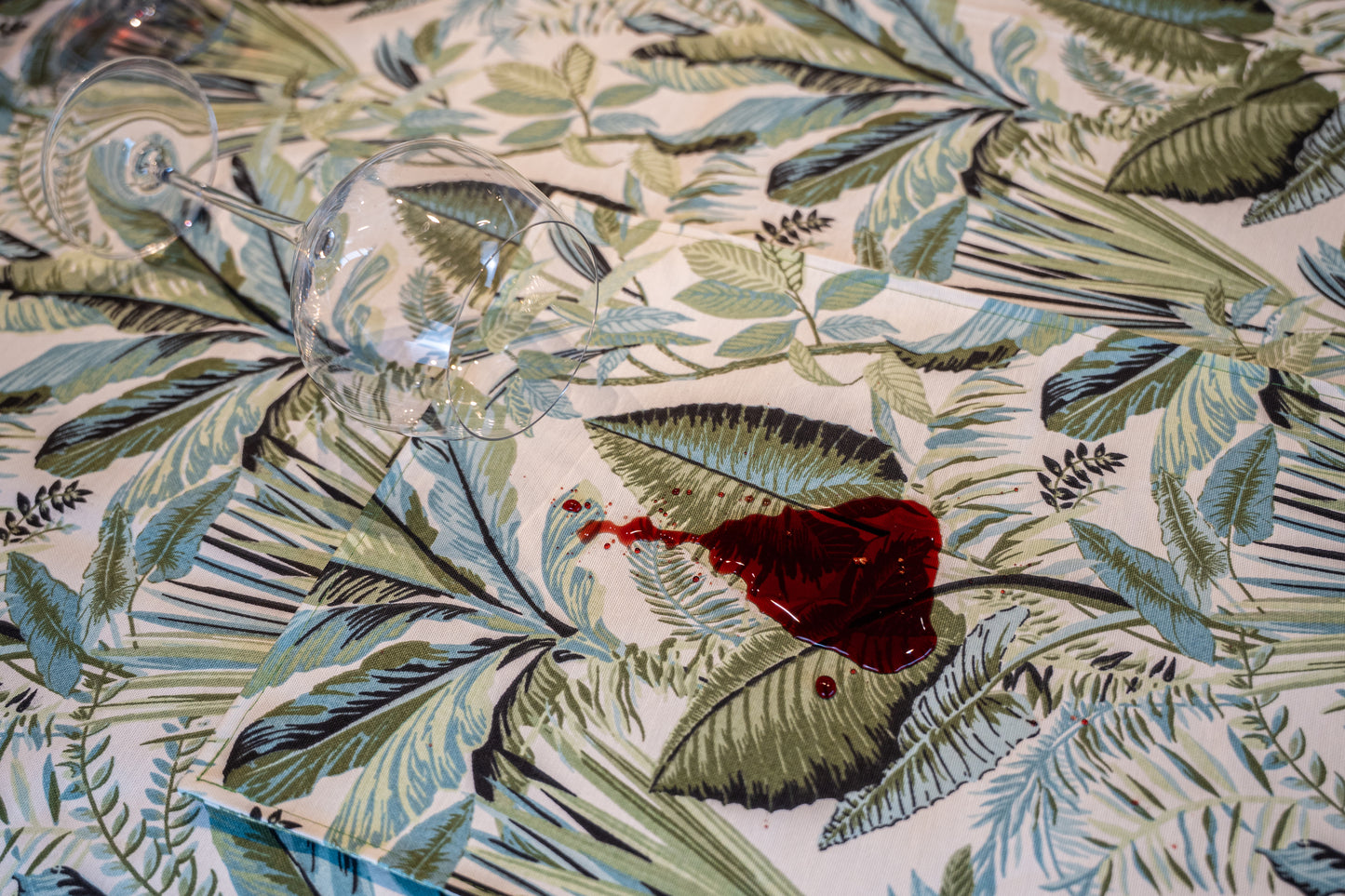 Mantel Palmera Verde | Antimanchas