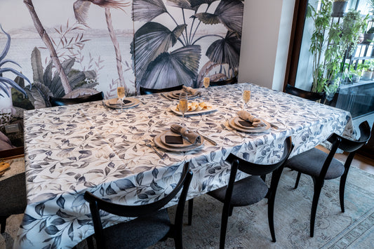 Mantel Hojas Azules | Antimanchas