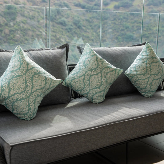 Funda de Cojín Rococó Celeste Casa Guapa