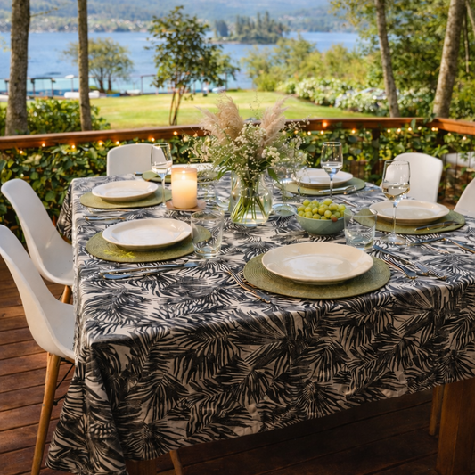 Mantel Palmera Negra | Antimanchas
