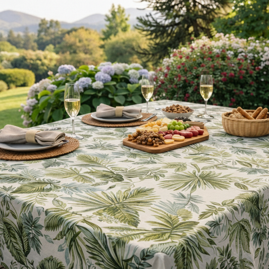 Mantel Hojas Verdes | Antimanchas