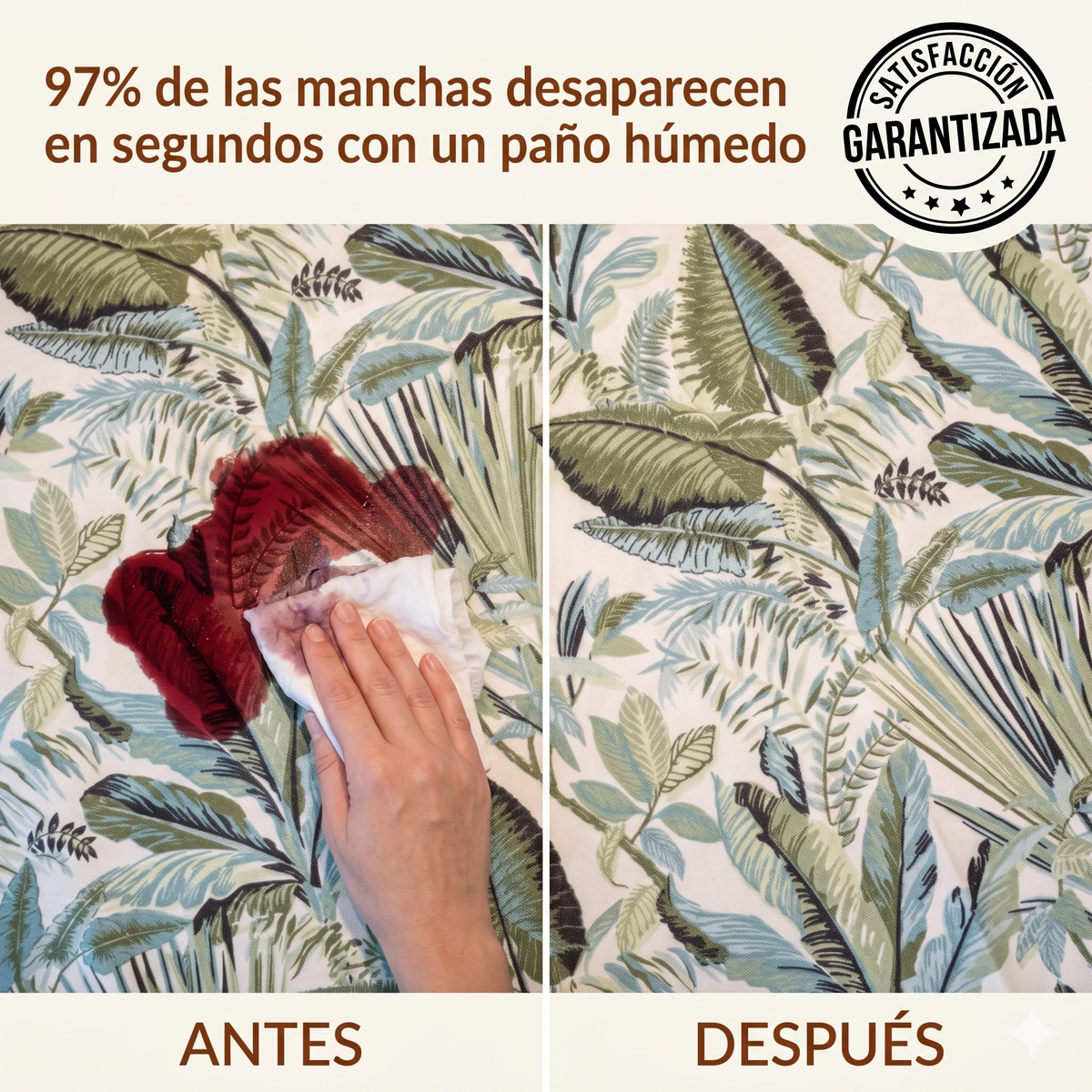 Mantel Hojas Verdes | Antimanchas