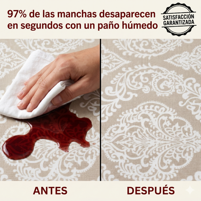 Mantel Rococó Beige | Antimanchas