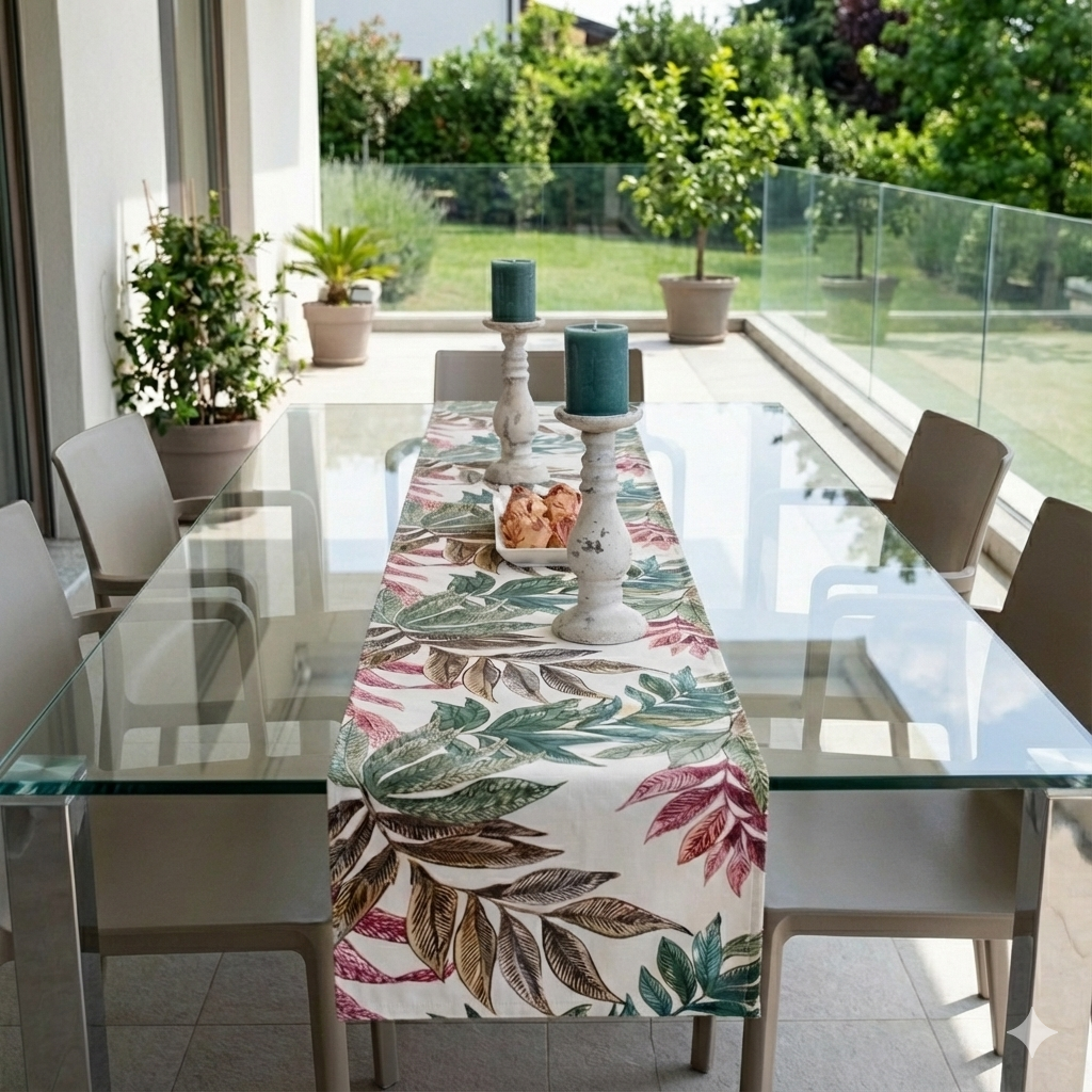 Caminito Reversible Safari Rosado & Palmera Verde