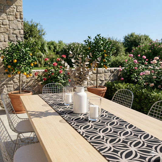 Caminito Reversible Sicodélico Beige & Sicodélico Negro