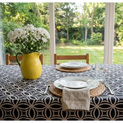 Mantel Sicodélico Negro | Antimanchas