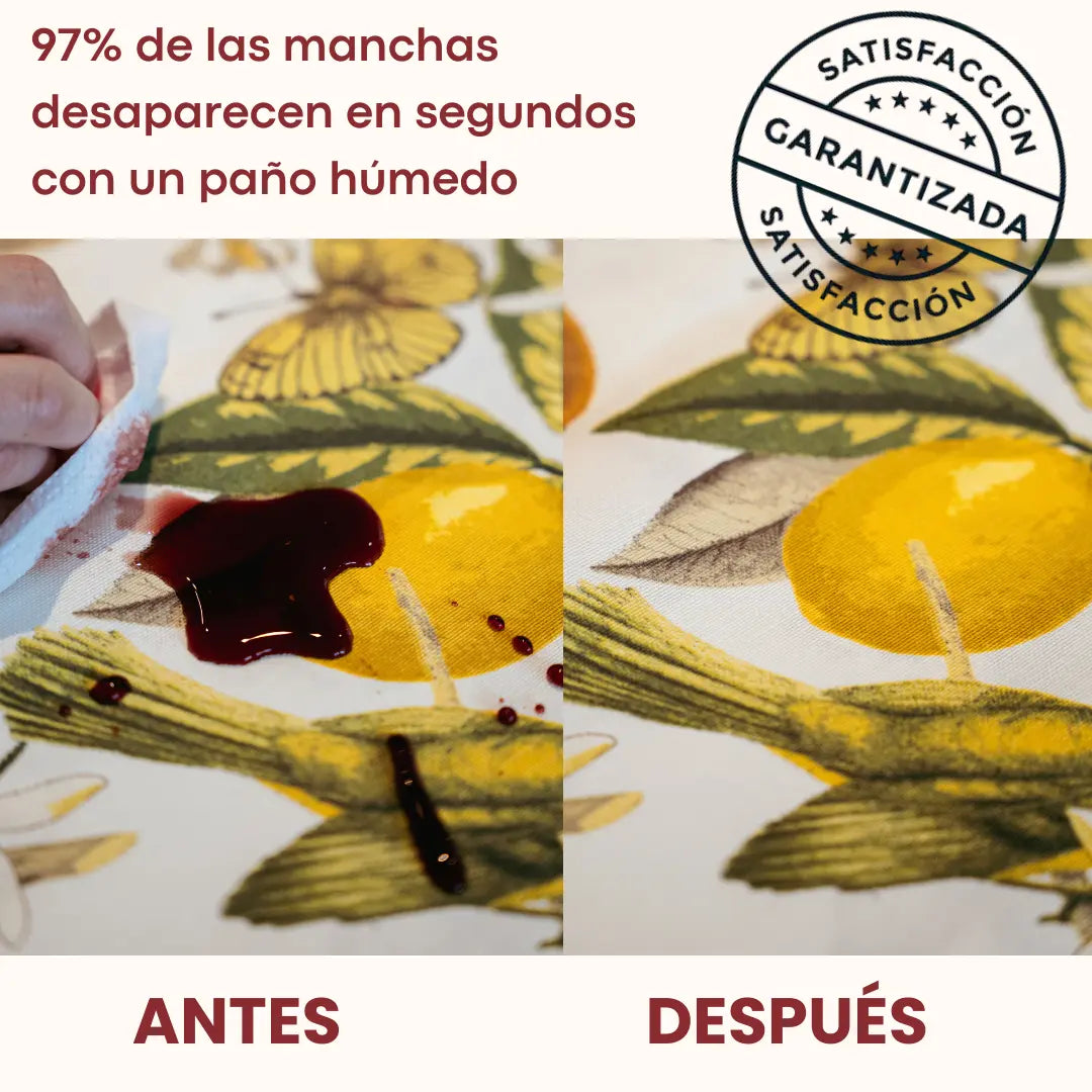 Pack Limones: Mantel Antimanchas + Caminito Reversible + 10%OFF + Envío Gratis Casa Guapa