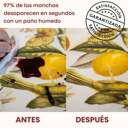 Pack Limones: Mantel Antimanchas + Caminito Reversible + 10%OFF + Envío Gratis Casa Guapa