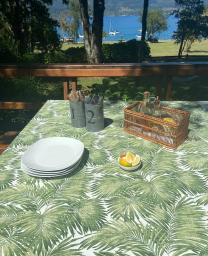 Mantel Palmera Verde | Antimanchas