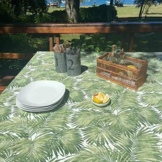Mantel Palmera Verde | Antimanchas Casa Guapa